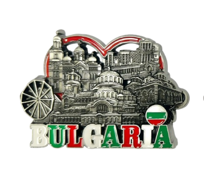 Метален магнит с изгледи от България